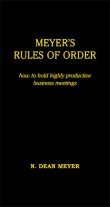 Book: Meyer's Rules of Order